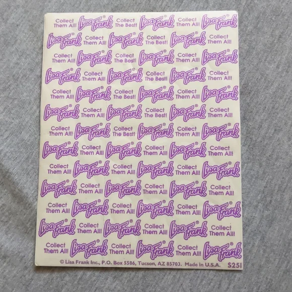 Vintage Lisa Frank Fruit Stickers Full Sheet - Picture 2 of 2
